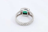 David Yurman Diamond & Green Onyx 925 Albion Ring 5.3 Grams Size 6.5 Eb1024lrxsa