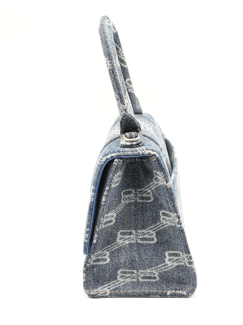 Balenciaga Denim Hourglass Top Handle Bag Eb0924rxzsa