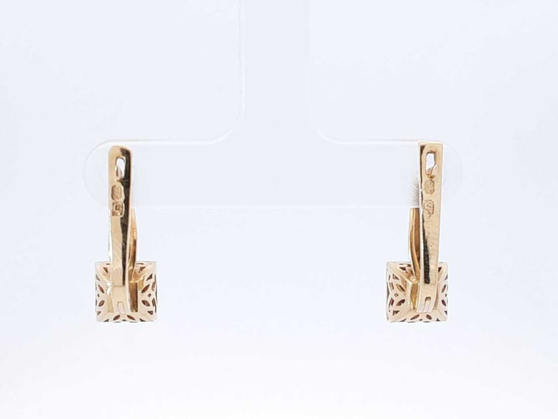 0.18 Cttw Diamond & 14k Yellow Gold Leverback Earrings 4.6 Grams Fw0925ocrdu