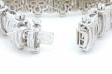 3.36cttw Diamond Bracelet In 14k White Gold 92.5 Grams 8.25 Inch Eb1026iixzsa