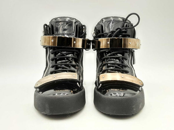 Giuseppe Zanotti Design Coby Nero Tomaia Mid Top Sneakers Size 41 Sd0724lrzsa