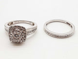 0.7 Cttw Lab Grown Diamonds 10k White Gold 6.6g Two Set Rings Size 7 Do0726wxzde