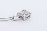 0.49ctw Diamond Pendant Necklace In 14k White Gold 2 Grams 18 Inch Eb1025oxzdu