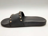 Valentino Garavani Rockstud Black Rubber Slides Size Eu 39 Do1124lxzde