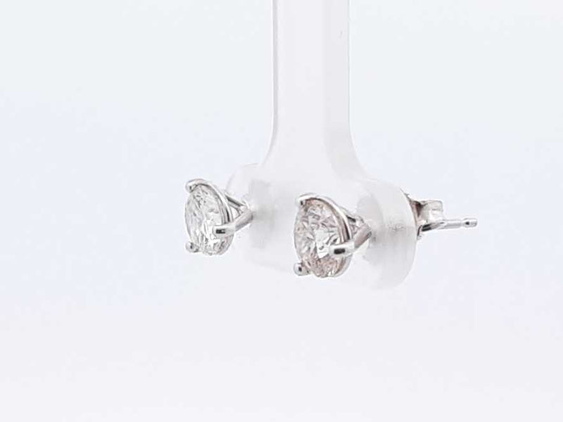 1.3 Cttw Diamond & 14k White Gold Stud Earrings 1.1 Grams Fw1123ixzdu