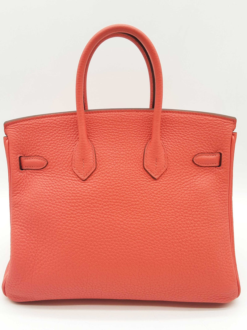 Hermes Birkin 25 Capucine Orange Clemence Gold Hardware Handbag Do0823oxzxzde