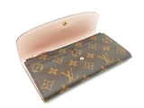 Louis Vuitton Emilie Wallet In Monogram Canvas & Rose Leather Fw0626oordu