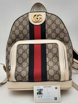 Gucci Gg Supreme Monogram Canvas Ophida Web Backpack Eb1124prxsa