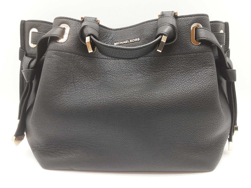 Michael Kors Greta Black Leather Tote Bag Do0525sxde