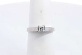 Approx. 0.05ctw Princess Cut Diamond Ring 14k White Gold 2.9g Size 6 Eb1024exsa