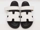 Hermes Chypre White Sandals Size 11 Sd1225pzxde