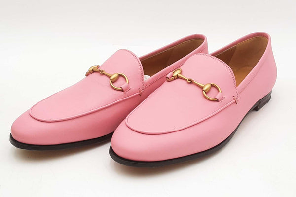 Gucci Jordaan Butterfly Pink Horsebit Loafers Size 38 Sd0925lrzsa