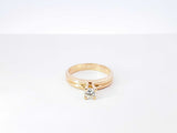 0.29 Ctw Diamond & 18k Yellow Gold Solitaire Engagement Ring 4.8 Grams Size 6.25 Fw0726izxdu