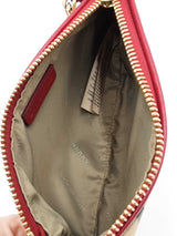 Burberry Clara Pochette Wristlet In Haymarket Check Coated Canvas Fw0126lordu