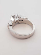 0.88 Cttw Diamond & 14k White Gold Ring 9.2 Grams Size 6.5 Fw0825cxzdu