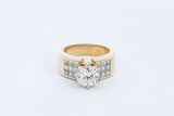 Round Diamond Approx. 1.70ctw Ring In 18k Yellow Gold 11.4g Sz 6.5 Eb0524wrxzsa