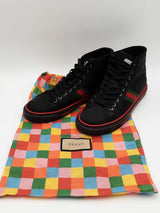 Gucci Tennis 1977 Black Off The Grid Nylon High Top Sneakers Size 7.5 Eb826lorsa