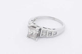 1.0ctw Princess Cut Diamond Ring In 14k White Gold 5 Grams Size 9 Eb0625lszxsa