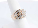 1.09 Cttw Diamond & 14k Yellow Gold Cluster Ring 7.9 Grams Size 7 Fw0426prxdu