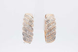 Diamond Hoop Earrings In 14k Yellow Gold 15.5 Grams Eb0426sxzsa