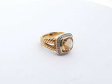 18k Yg 13.5g Synthetic Citrine Diamond Ring Size 8 Lh1223srzde