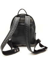 Mcm Stark Black Leather Gray Visetos Coated Canvas Backpack Do0626orxde