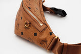 Bape X Mcm Monogram Cognac Visetos Belt Bag Eb0326orxsa