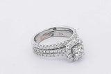 1.44cttw Diamond Wedding Set In 14k White Gold 5.8 Grams Size 5 Eb0226exzsa