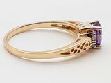 Amethyst 10k Yellow Gold 1.5g Ring Size 6.25 Do0626lxzde