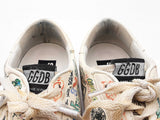 Golden Goose Superstar In Graffiti-printed White Leather Size It 42 Fw0925lrzdu