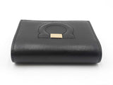Salvatore Ferragamo Gancino City French Wallet In Black & Red Leather Fw526llxdu
