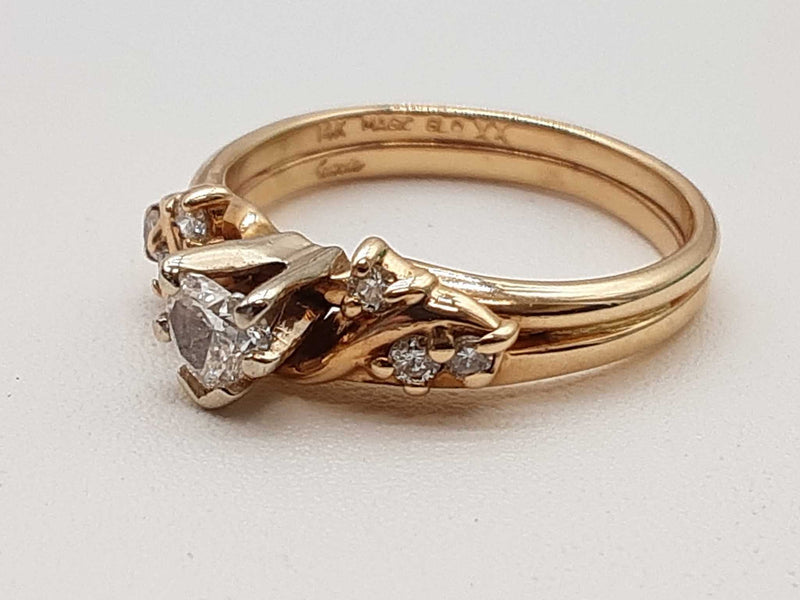 0.35 Cttw Diamonds 14k Yellow Gold 3.7g Ring Size 6 Do0524lrsde