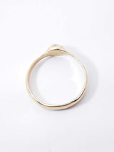 0.20 Ct Bezel-set Rose-cut Diamond & 12k Yellow Gold Solitaire Ring 1.8 Grams Size 7 Fw0925crdu