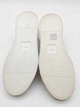 Fendi White Leather Sneakers Size 5 Eb0526sxde
