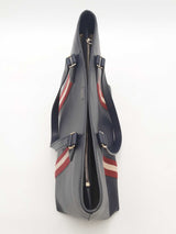 Bally Navy Leather Supra Tote Shoulder Bag Sd0525lrzsa