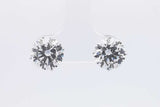 5.0cttw Lab Grown Diamond Stud Earrings In 14k White Gold 2.1 Grams Eb0326scrsa