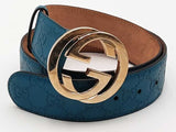 Gucci Guccissima Turquoise Gg Blue Size 32 Aa0826lzxsa