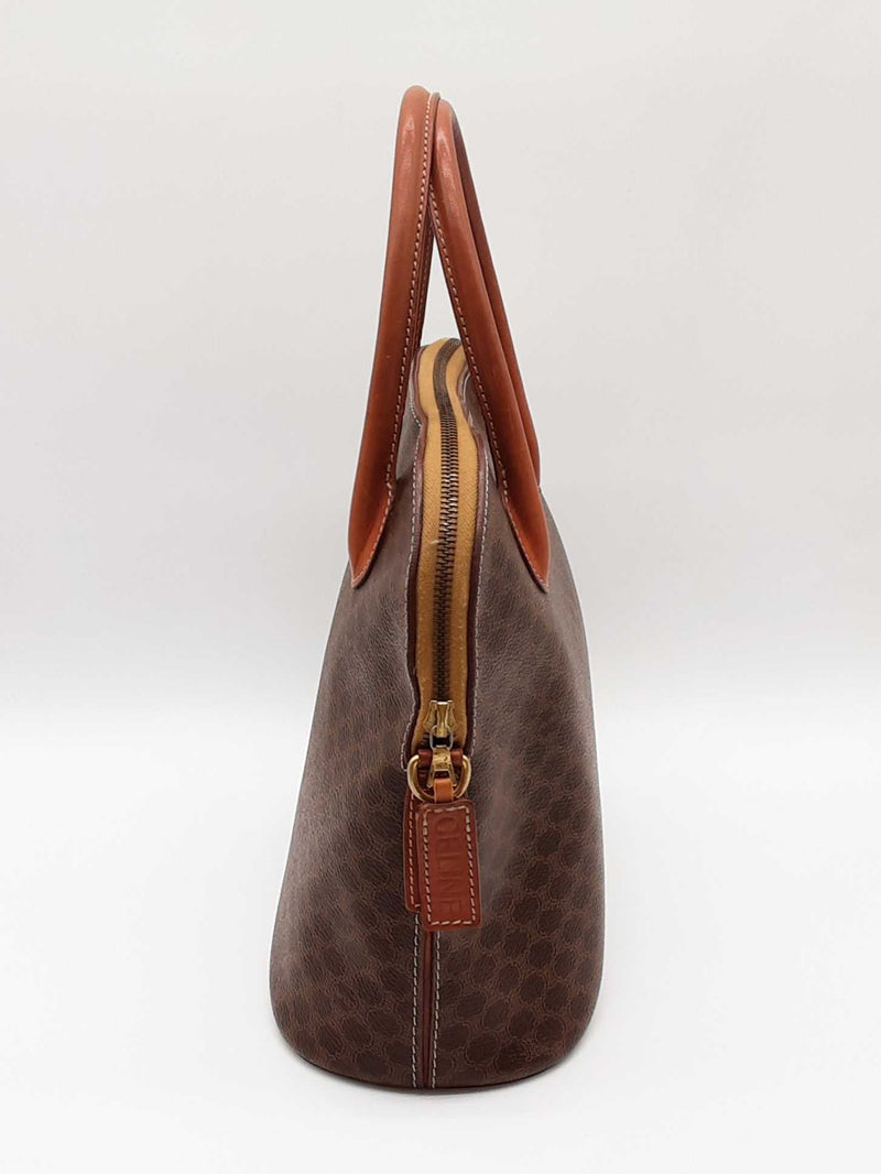 Celine Macadam Brown Coated Canvas Handbag Sd0425oxzde