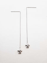 14k White Gold Airplane Threader Earrings 1.1 Grams Fw0626rzdu