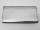 Yves Saint Laurent Ysl Metallic Silver Leather Clutch Do0526prxde