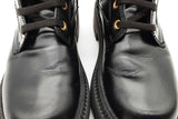 Fendi Fendigraphy Black Leather Biker Boots Size 36.5 Eb0226lxzde