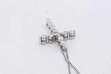 0.55cttw Lab Grown Diamond Cross Pendant Necklace 14k White Gold 2.7g Eb326rxzsa
