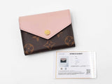 Louis Vuitton Zoé Wallet In Monogram Coated Canvas & Pink Leather Fw0926crdu