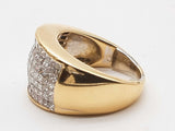 Natural Diamonds 18k Yellow Gold 14k White Gold 11.7g Ring Size 7.75 Do0726srxde