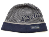 Louis Vuitton Signature Logo Navy Blue Gray Wool Beanie Do1025lxzde