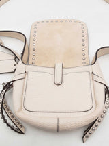 Coach Dakotah Stud Flap Cream Leather Crossbody Bag Sd0625pzsa