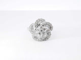 2.0 Cttw Diamond & 18k White Gold Floral Statement Ring 6 Grams Size 7 Fw00426prxdu