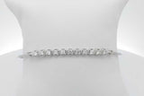 0.77cttw Diamond Bracelet In 14k White Gold 5.5 Grams 7 Inch Eb1026ixzsa