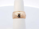 14k Yellow Gold Etched Scroll Coin-edge Ring 10.1 Grams Size 5.5 Fw0425wrzdu