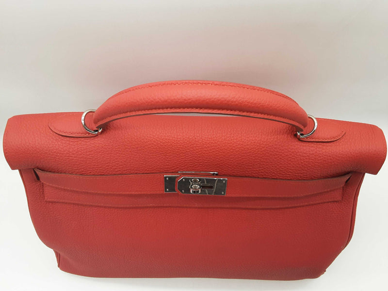 Hermes Kelly 40cm Vermillion Red Togo Palladium Shoulder Bag Do0523erxzde